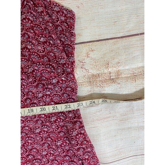 Loft Plus Women's Red Floral Flouce Tie Back Maxi Dress - 22 - Picture 12 of 16